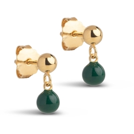 Enamel Copenhagen Mina Øreringe - Petrol Green hos parfumerihamoghende.dk 